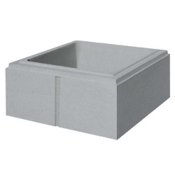 Élément de pilier lisse avec joint 38x38 cm