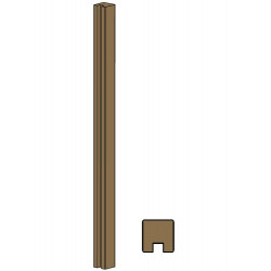 poteau simple rainure milano