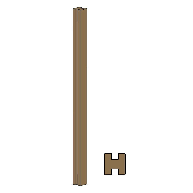 poteau simple rainure milano