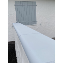 dessus de mur plat angle arrondi 50x28x4 cm