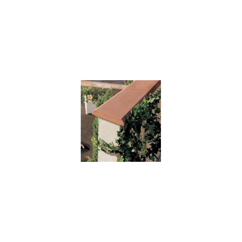 dessus de mur plat angle arrondi 50x28x4 cm