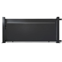 Portail alu coulissant plein gamme Erable