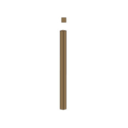 poteau bois lamellé collé 90x90 mm H 2,00 m pour platine tubulaire