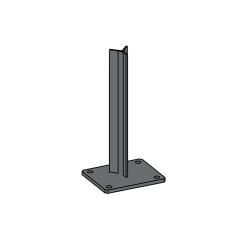 platine pour poteau alu 9x9 cm gris 7016 gamme Capricorne